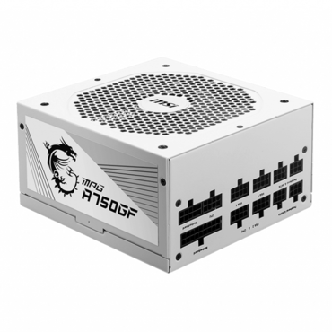 MPG A750GF WHITE, 80 PLUS Gold, 750W, Fully Modular, ATX Power Supply