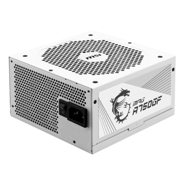 MPG A750GF WHITE, 80 PLUS Gold, 750W, Fully Modular, ATX Power Supply