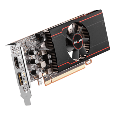 Radeon™ RX 6400 PULSE, 1923 - 2321MHz, 4GB GDDR6, Low Profile Graphics Card