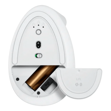 Lift, 4000-dpi, Wireless/Bluetooth, Off-White, Optical Ergonomic Mouse