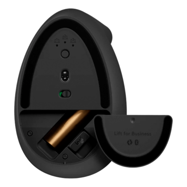 Lift for Business, 4000-dpi, Wireless/Bluetooth, Graphite, Optical Ergonomic Mouse