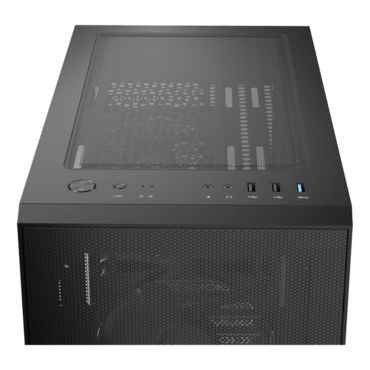 NX410 Tempered Glass, No PSU, ATX, Black Mid Tower Case