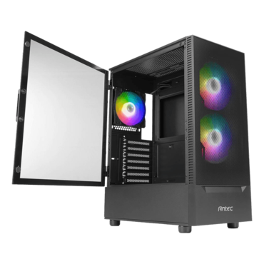 NX410 Tempered Glass, No PSU, ATX, Black Mid Tower Case