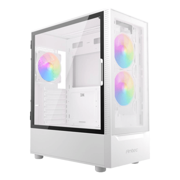 NX410 W Tempered Glass, No PSU, ATX, White Mid Tower Case