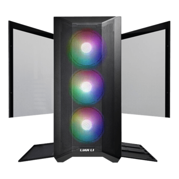 LANCOOL II MESH RGB Type C, Tempered Glass, No PSU, E-ATX, Black, Mid Tower Case