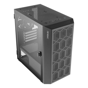 NX200M Tempered Glass, No PSU, microATX, Black, Mini Tower Case