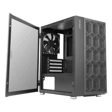 NX200M Tempered Glass, No PSU, microATX, Black, Mini Tower Case