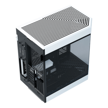Y60, Tempered Glass, No PSU, E-ATX, Black/White, Mid Tower Case