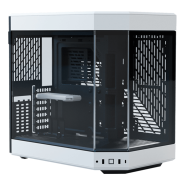 Y60 Tempered Glass, No PSU, E-ATX, Black/White, Mid Tower Case