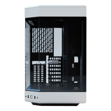 Y60, Tempered Glass, No PSU, E-ATX, Black/White, Mid Tower Case