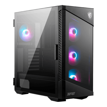 MPG VELOX 100R, Tempered Glass, No PSU, ATX, Black, Mid Tower Case