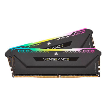 16GB (2 x 8GB) VENGEANCE RGB PRO SL DDR4 3200MHz, CL16, Black, RGB LED, DIMM Memory