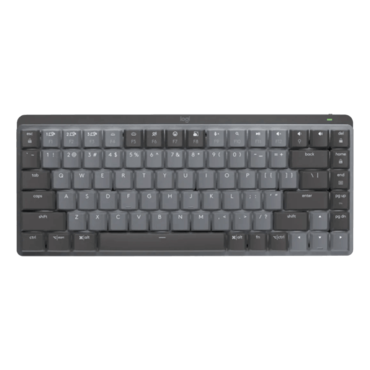MX MECHANICAL Mini, White, MX Tactile Quiet, Bluetooth/Wireless, Graphite, Mechanical Gaming Keyboard