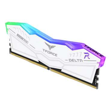 32GB (2 x 16GB) DELTA RGB DDR5 5200MHz, CL40, White, RGB LED, DIMM Memory