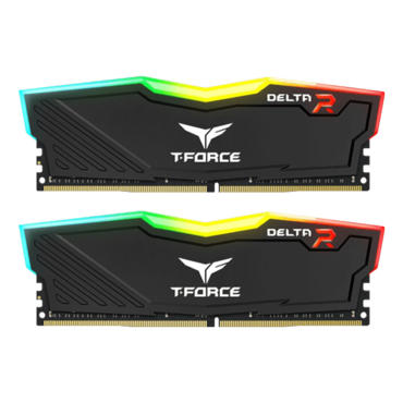 32GB (2 x 16GB) T-FORCE DELTA RGB DDR4 3200MHz, CL16, Black, RGB LED, DIMM Memory