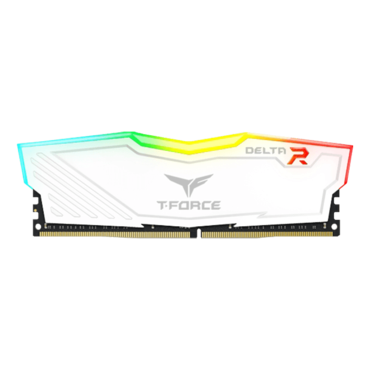 16GB (2 x 8GB) T-FORCE DELTA RGB DDR4 3600MHz, CL18, White, RGB LED, DIMM Memory