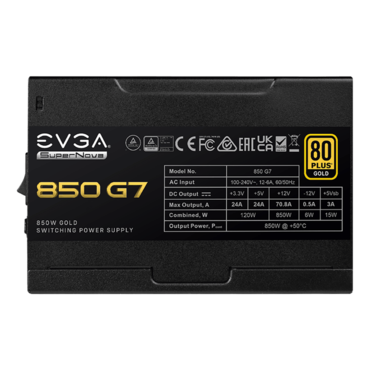 850 G7, 80 PLUS Gold 850W, ECO Mode, Fully Modular, ATX Power Supply	