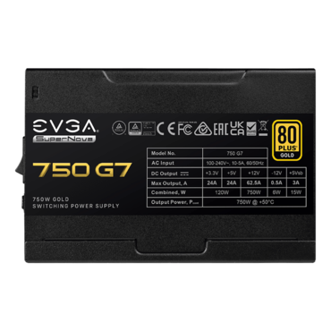 750 G7, 80 PLUS Gold 750W, ECO Mode, Fully Modular, ATX Power Supply	