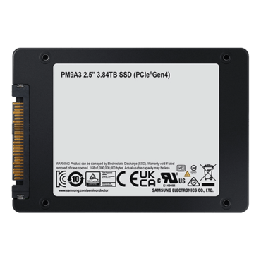 3.84TB PM9A3 7mm, 6900 / 4100 MB/s, V-NAND 3-bit MLC, PCIe NVMe 4.0 x4, TCG Opal SSC, U.2 2.5" SSD