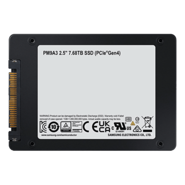 7.68TB PM9A3 7mm, 6700 / 4000 MB/s, V-NAND 3-bit MLC, PCIe NVMe 4.0 x4, TCG Opal SSC, U.2 2.5" SSD