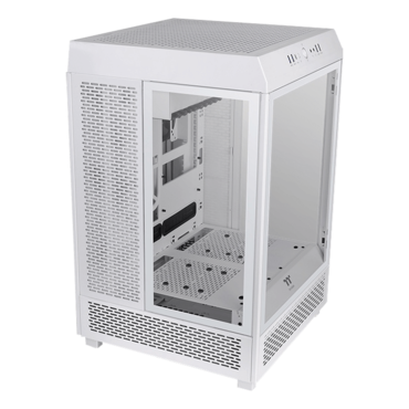 The Tower 500, Tempered Glass, No PSU, E-ATX, White, Mid Tower Case