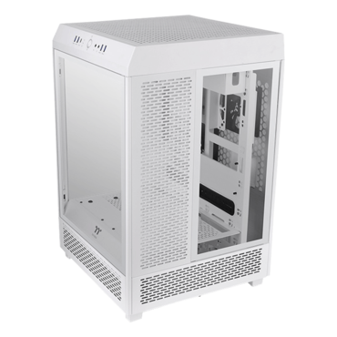 The Tower 500, Tempered Glass, No PSU, E-ATX, White, Mid Tower Case