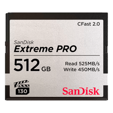 512GB Extreme PRO CFast 2.0 Memory Card