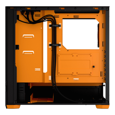 Pop Air RGB, Tempered Glass, No PSU, ATX, Black/Orange, Mid Tower Case