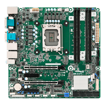 IMB-X1314, Intel® W680 Chipset, LGA 1700, 6x COM, 3x 2.5 GbLAN, microATX Motherboard