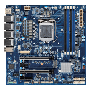 uATX-Q47EA, Intel® Q470E Chipset, LGA 1200, 4x COM, 4x 1 GbLAN, microATX Motherboard