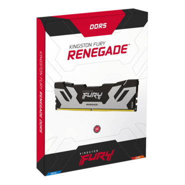 16GB FURY Renegade DDR5 6000MT/s, CL32, Black/Silver, DIMM Memory