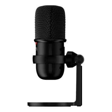 HyperX SoloCast, 14 mm Electret Condenser, Red LED, Black, Gaming Microphone