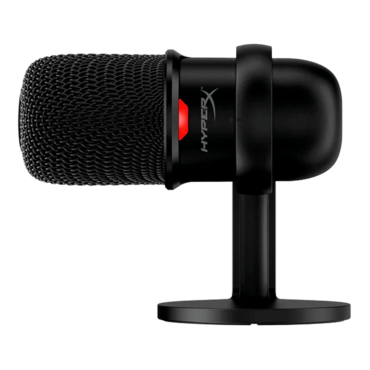 HyperX SoloCast, 14 mm Electret Condenser, Red LED, Black, Gaming Microphone