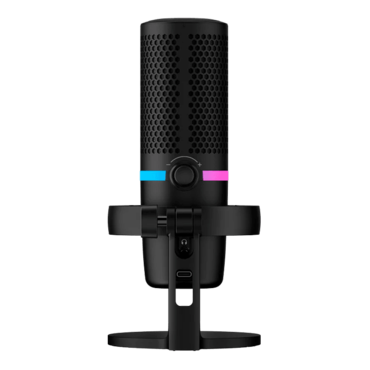 HyperX DuoCast, Anti-Vibration, 2 x Electret Condenser, RGB LED, Black, Gaming Microphone