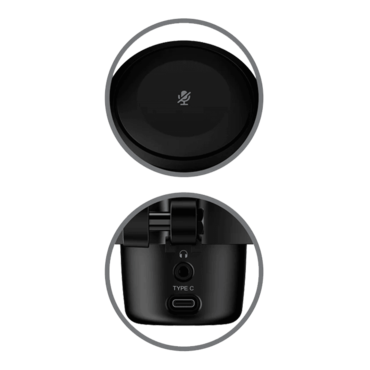 HyperX DuoCast, Anti-Vibration, 2 x Electret Condenser, RGB LED, Black, Gaming Microphone