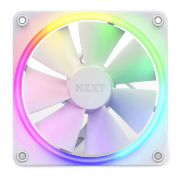 F120 RGB 3 x 120mm, White, w/ ARGB Hub, RGB LEDs, 1800 RPM, 50.18 CFM, 27.5 dBA, Cooling Fans