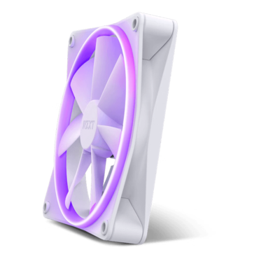 F140 RGB 2 x 140mm, White, w/ ARGB Hub, RGB LEDs, 1800 RPM, 89.48 CFM, 32.5 dBA, Cooling Fans