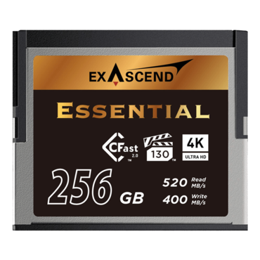 256GB CFX, 550 / 530 MB/s, 3D TLC, SATA 6Gb/s, CFast 2.0 Memory Card