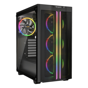 Pure Base 500 FX, Tempered Glass, No PSU, ATX, Black, Mid Tower Case	