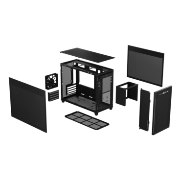 Prime AP201, Mesh Panel, No PSU, microATX, Black, Mini Tower Case