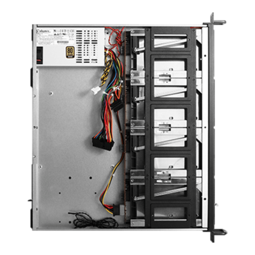 M-140HD-ITX, Black HDD Handle, 4x 3.5&quot; Hotswap Bays, 300W PSU, Mini-ITX, Black, 1U Chassis