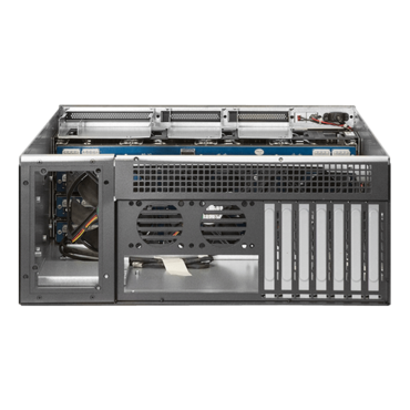 M-4160HD-ATX, Black HDD Handle, 16x 3.5" + 2x 2.5" Hotswap Bays, No PSU, ATX, Black, 4U Chassis