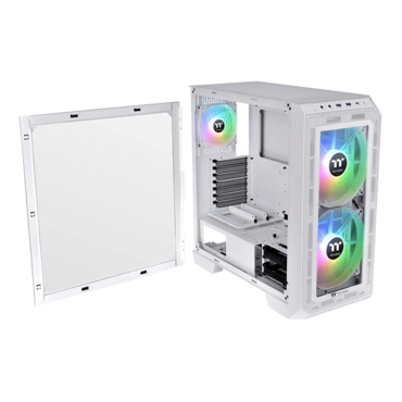 View 300 MX Snow, Tempered Glass, No PSU, E-ATX, White, Mid Tower Case