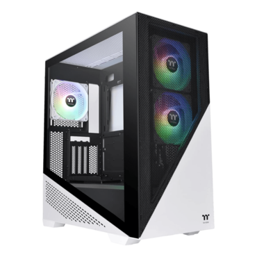 Divider 370 TG Snow ARGB, Tempered Glass, No PSU, E-ATX, Whit, Mid Tower Case