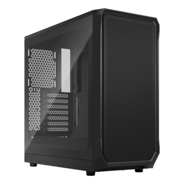 Focus 2, Tempered Glass, No PSU, ATX, Black, Mid Tower Case