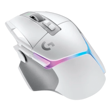G502 X PLUS, 8 RGB Zones, 25600-dpi, Wireless, White, HERO Gaming Mouse