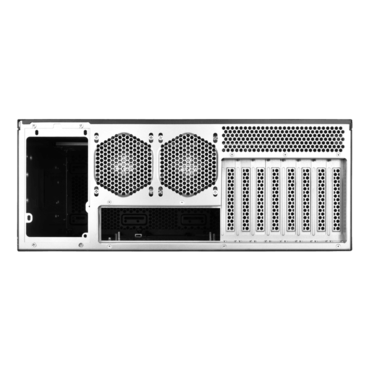 RM44, 2x 3.5&quot; or 3x 2.5&quot; + 4x 2.5&quot; Drive Bays, No PSU, SSI-EEB, Black, 4U Chassis