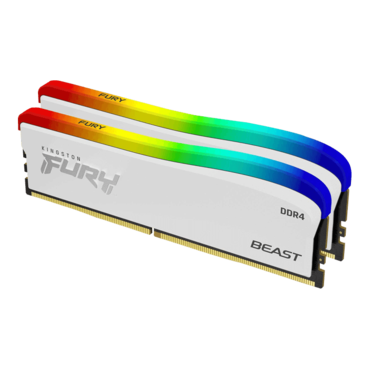 32GB (2 x 16GB) FURY Beast SE DDR4 3600MT/s, CL18, White, RGB LED, DIMM Memory