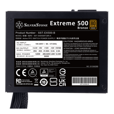 EX500-B, 80 Plus Bronze 500W, No Modular, SFX Power Supply