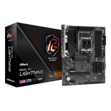 B650 PG Lightning, AMD B650 Chipset, AM5, ATX Motherboard